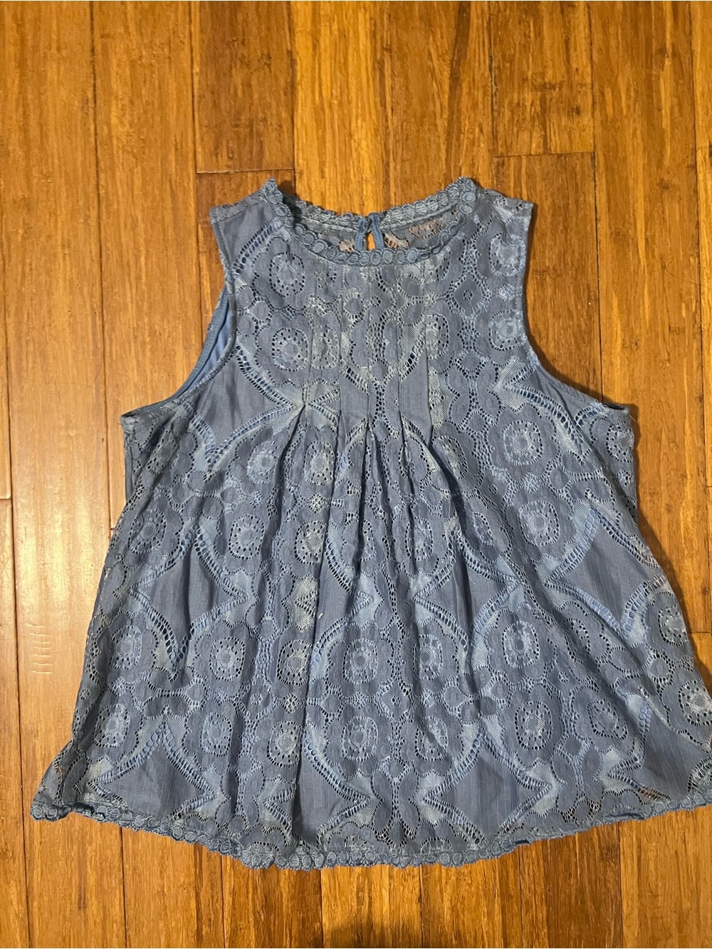 Doe & Rae Light Blue Lace Camisole Tank